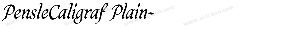 PensleCaligraf Plain字体转换